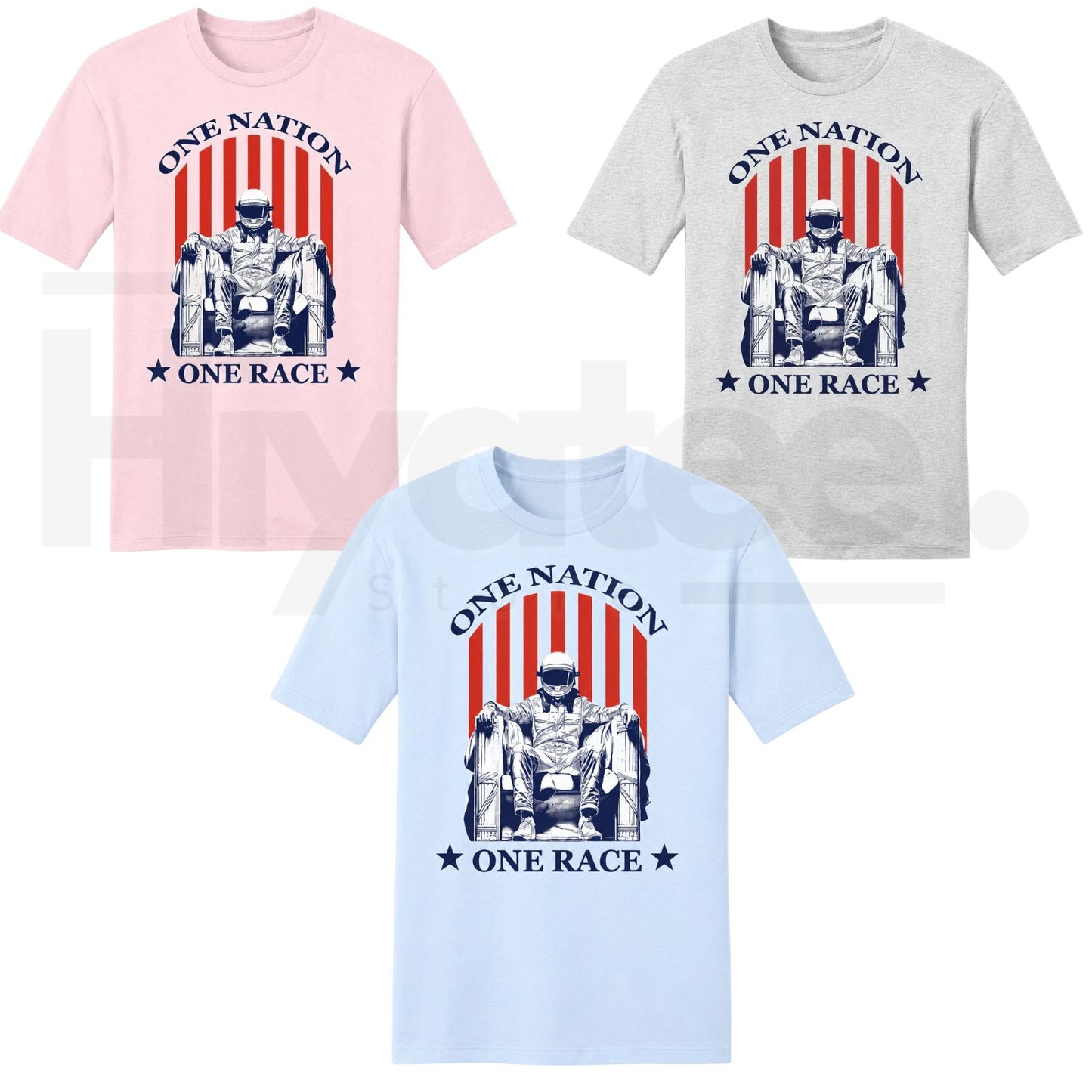 "Freedom 250 Grand Prix" – One Nation One Race Patriotic Graphic Top - Hiyatee