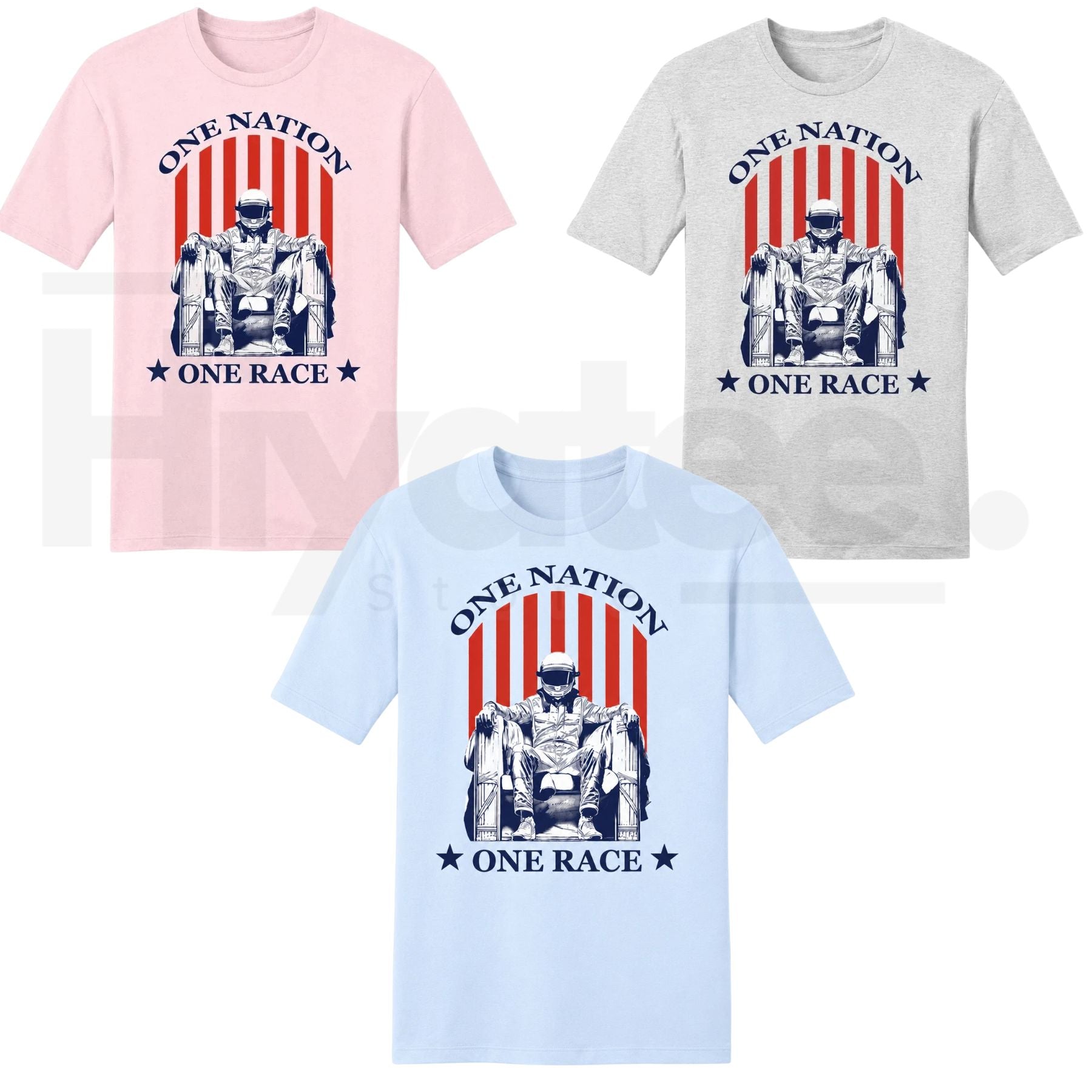 "Freedom 250 Grand Prix" – One Nation One Race Patriotic Graphic Top - Hiyatee