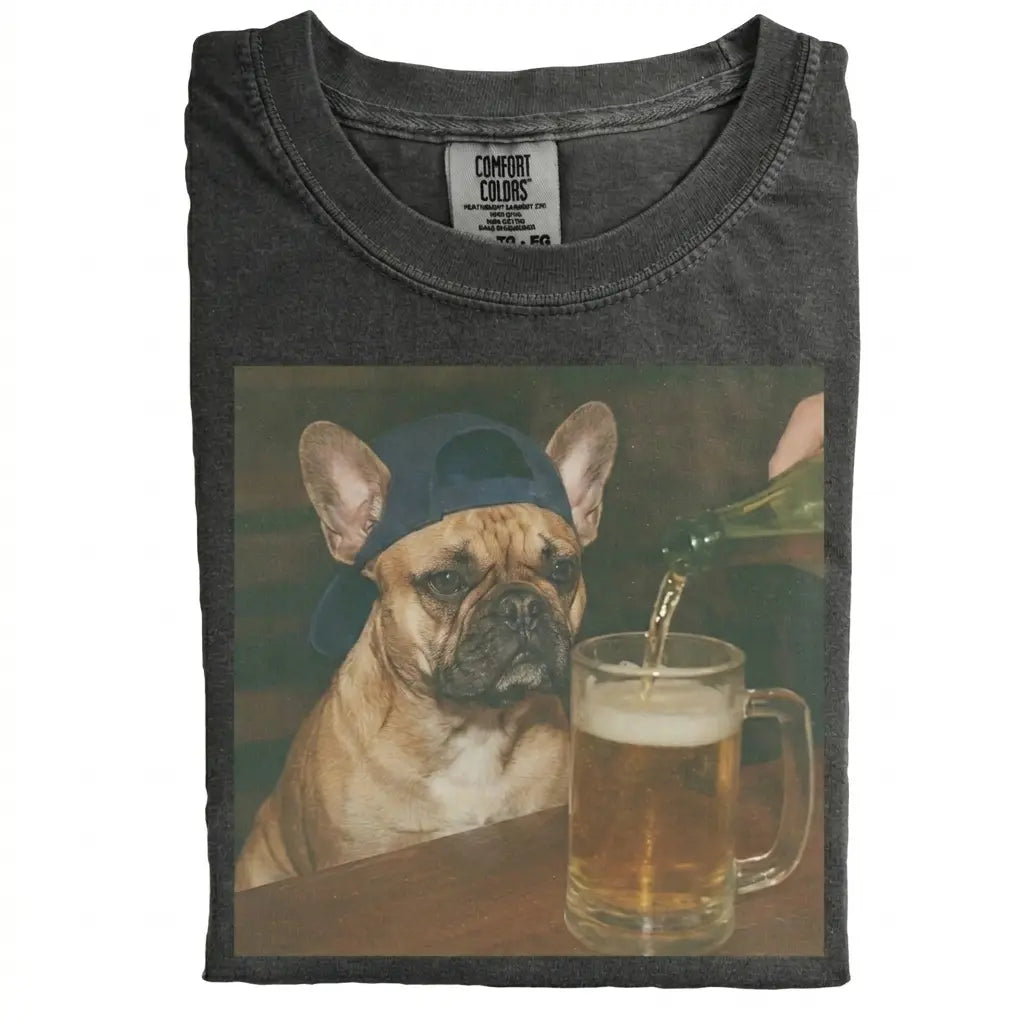 Comfort Colors 50+ Dog Breeds Available Beer Shirt – Vintage 90s Funny Edgy Dog Meme Tee, Unisex Casual Streetwear Gift