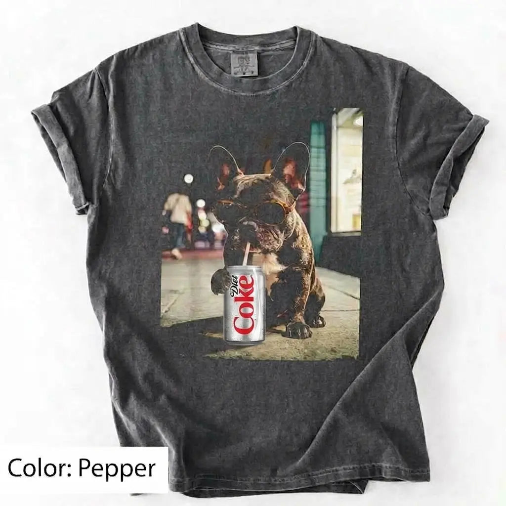 Comfort Colors Dog & Diet Coke Shirt – Funny Custom Dog Breed Tee