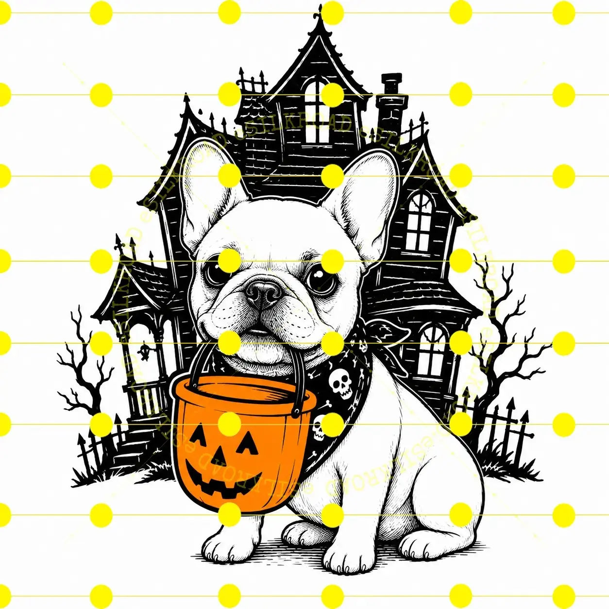 Comfort Colors 50 Dog Breeds Halloween T-Shirt Moss Pumpkin Candy Bucket Tee