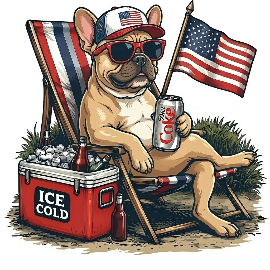 Comfort Colors® Funny 4th of July Dog Shirt – Retro Labrador Diet Coke Patriotic Tee