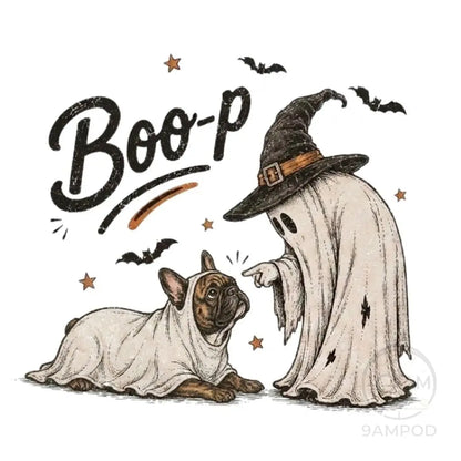 Funny Halloween Dog Mom Boo-p Ghost Dog Comfort Colors Tee