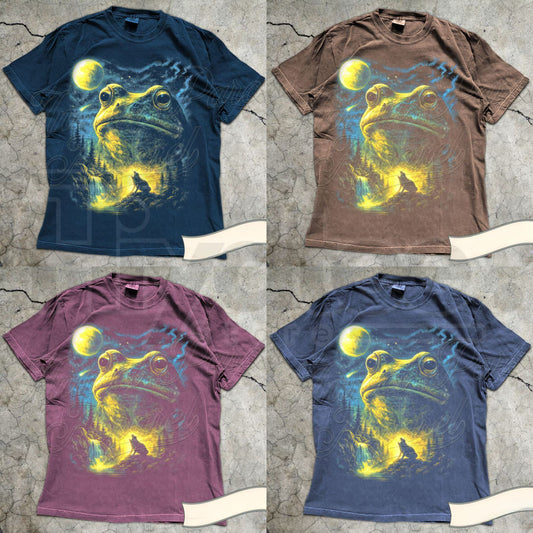 Frog Moonlight Cottagecore Graphic Tee - Hiyatee