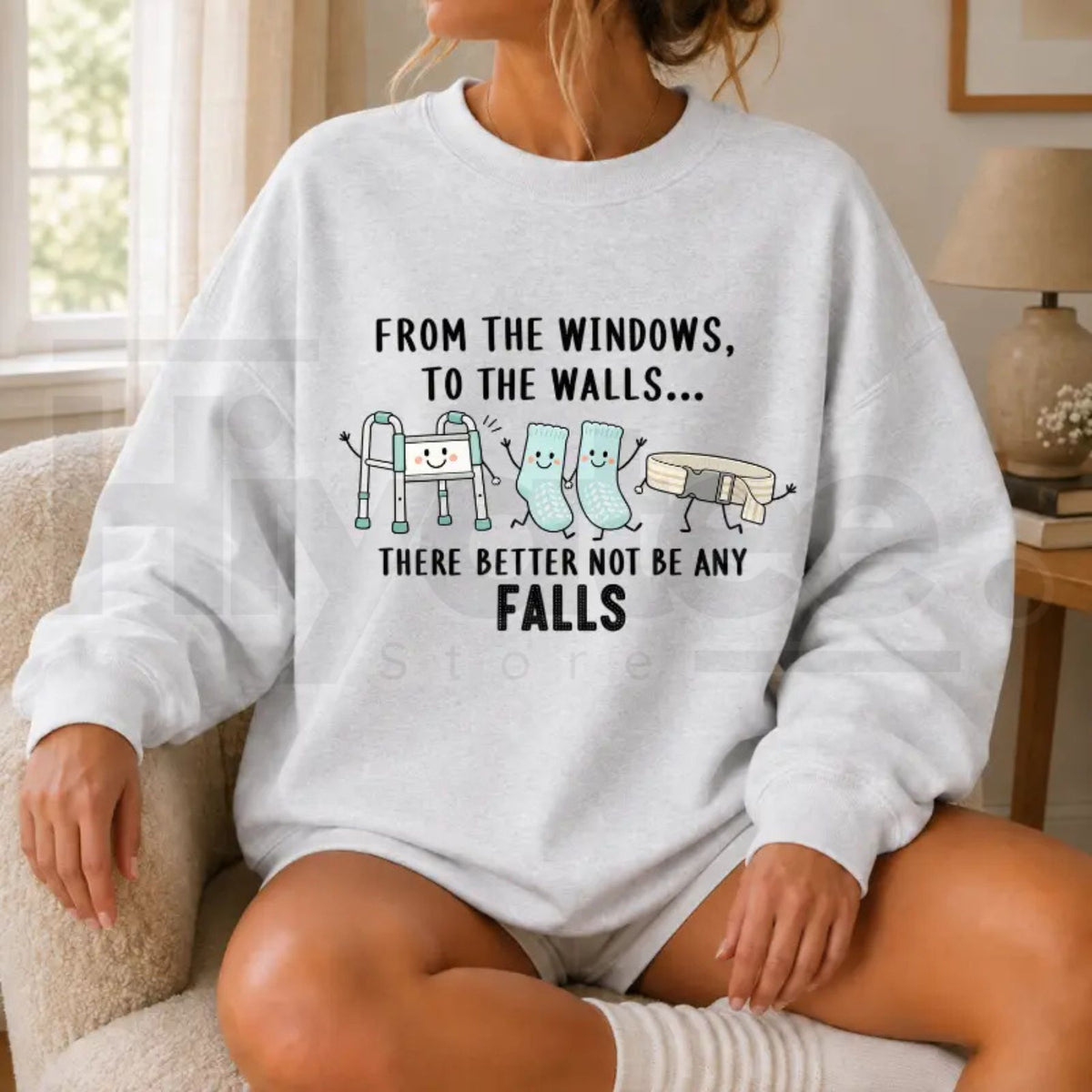 From the Windows to the Walls Nurse Sweatshirt – Funny Healthcare Hip Hop Pun Crewneck - Hiyatee