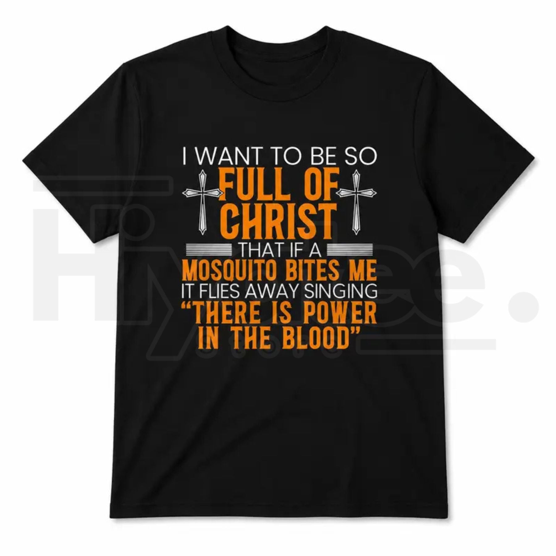 Full Of Christ Mosquito T-Shirt – Funny Christian Humor Graphic Tee - Hiyatee