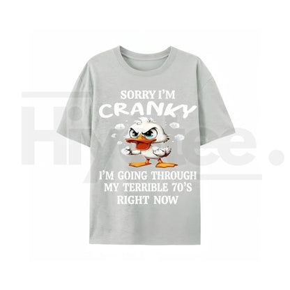 Funny 70s Duck Graphic Tee – Cute Retro Aesthetic 100% Cotton Unisex Shirt - Hiyatee