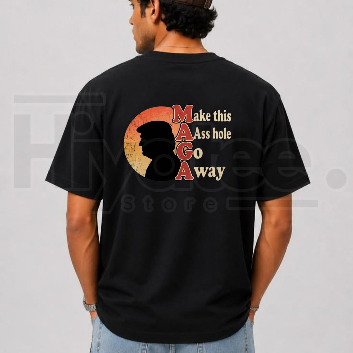 Funny Anti-MAGA Political Satire T-Shirt – Retro Vintage Sarcastic Protest Tee - Hiyatee