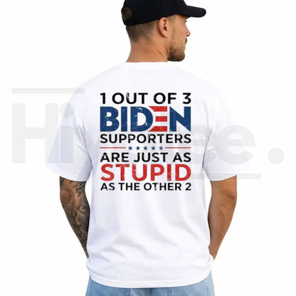 Funny Anti Biden T-Shirt – Short Sleeve Printed Graphic Tee - Hiyatee