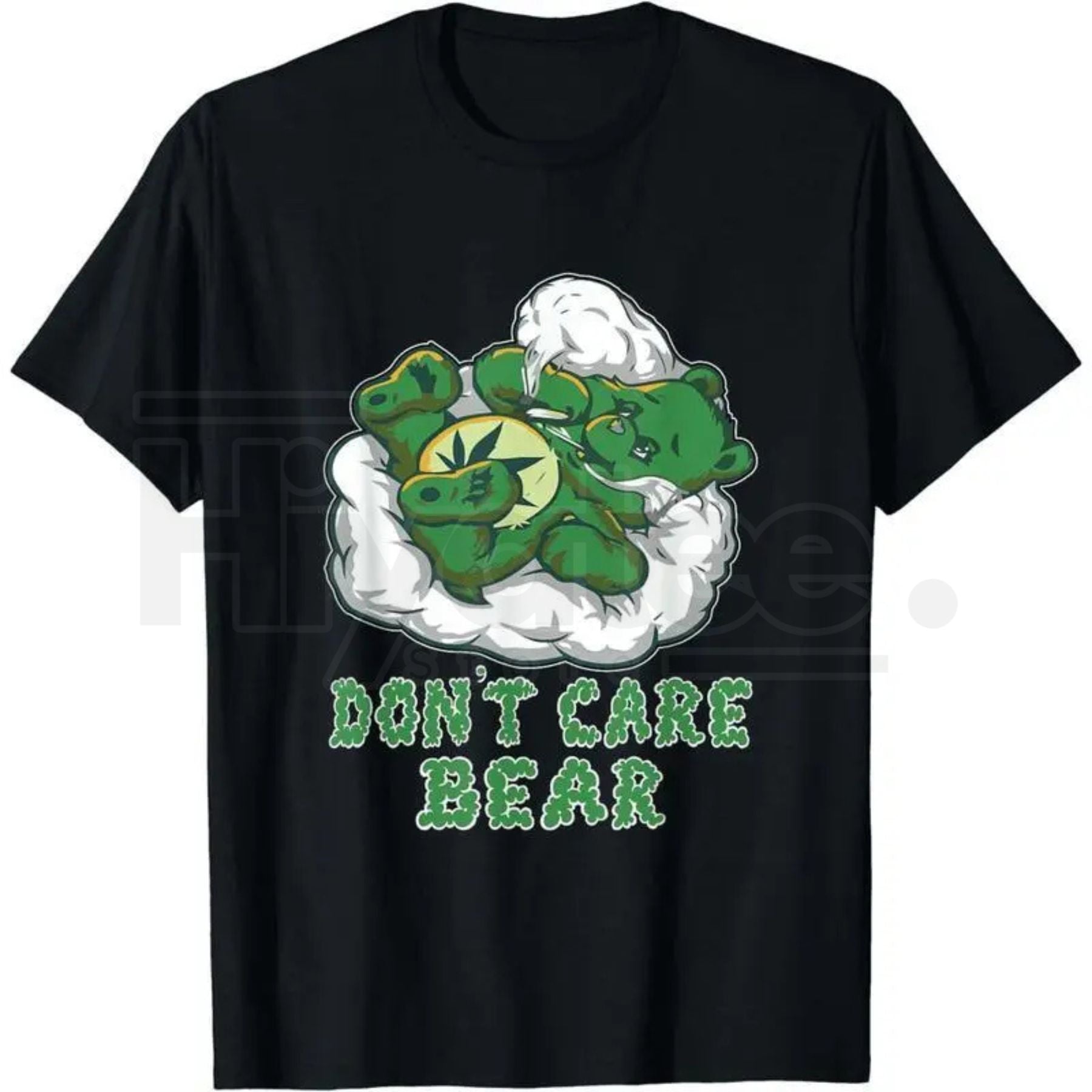 Funny Bear Smoking Weed 100% Cotton T-Shirt – 4:20 Stoner Gift for Men & Women - Hiyatee