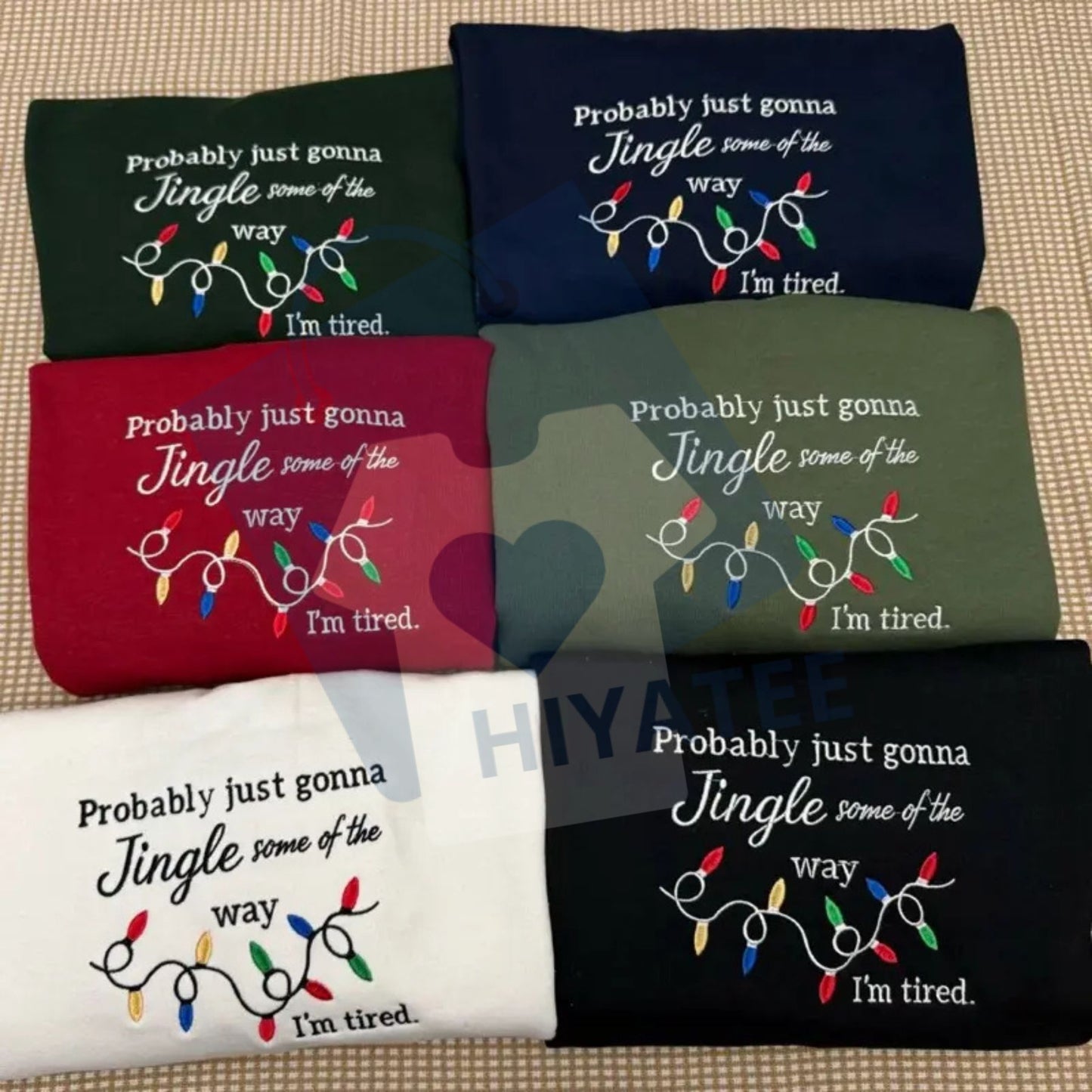 Funny Christmas Embroidered Sweatshirt – Unisex Holiday Crewneck, Festive & Humorous Gift - Hiyatee