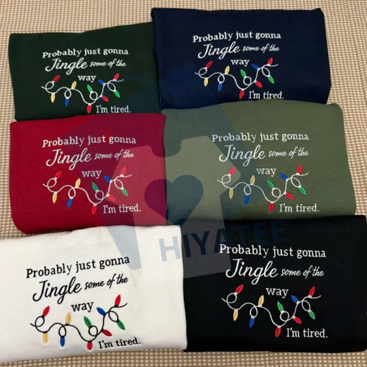 Funny Christmas Embroidered Sweatshirt – Unisex Holiday Crewneck, Festive & Humorous Gift - Hiyatee