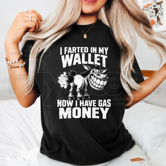 Funny Donkey Gas Money T-Shirt – High Gasoline Prices Joke Graphic Tee - Hiyatee