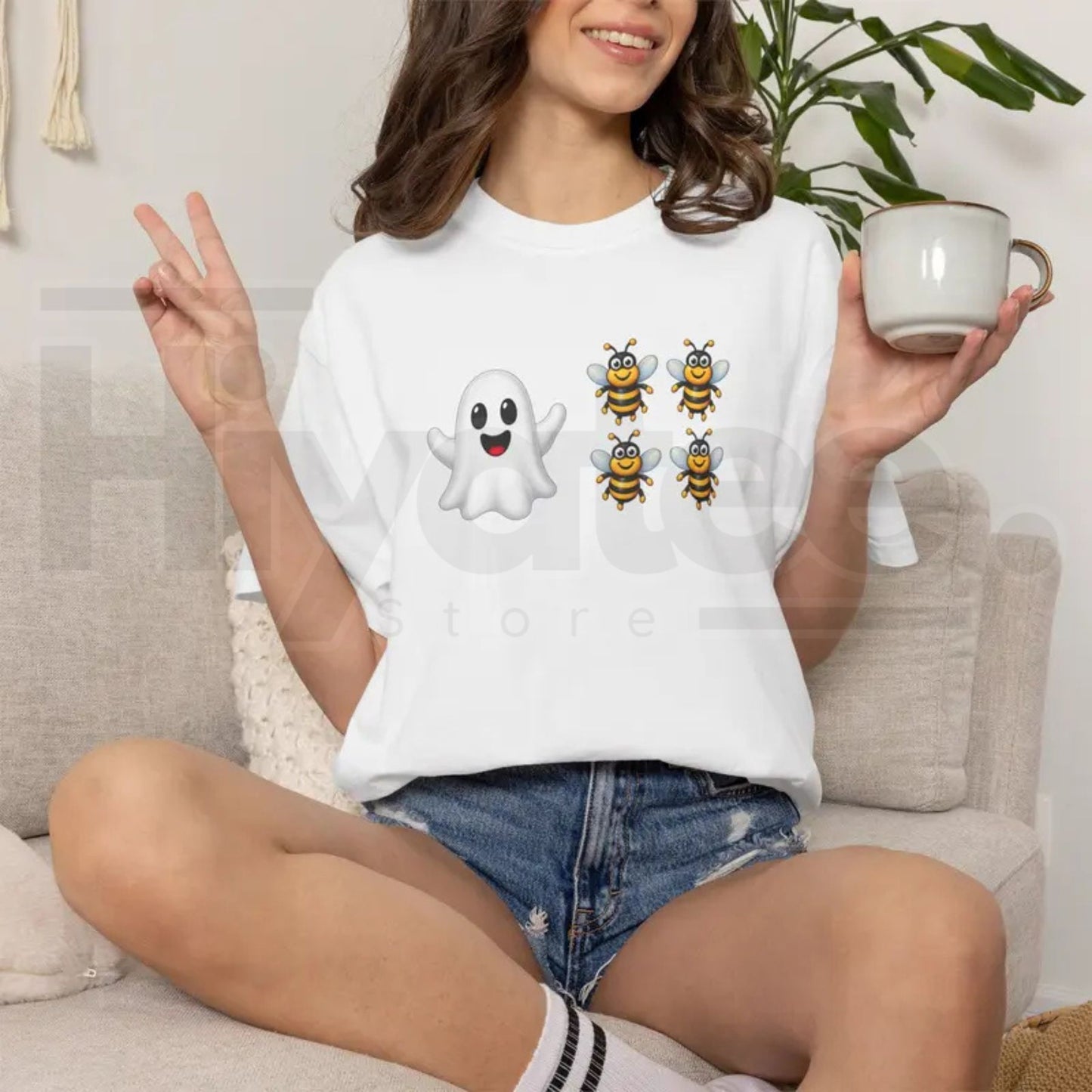 Funny Emoji Puzzle Halloween Shirt – Bo Bees Graphic Tee - Hiyatee