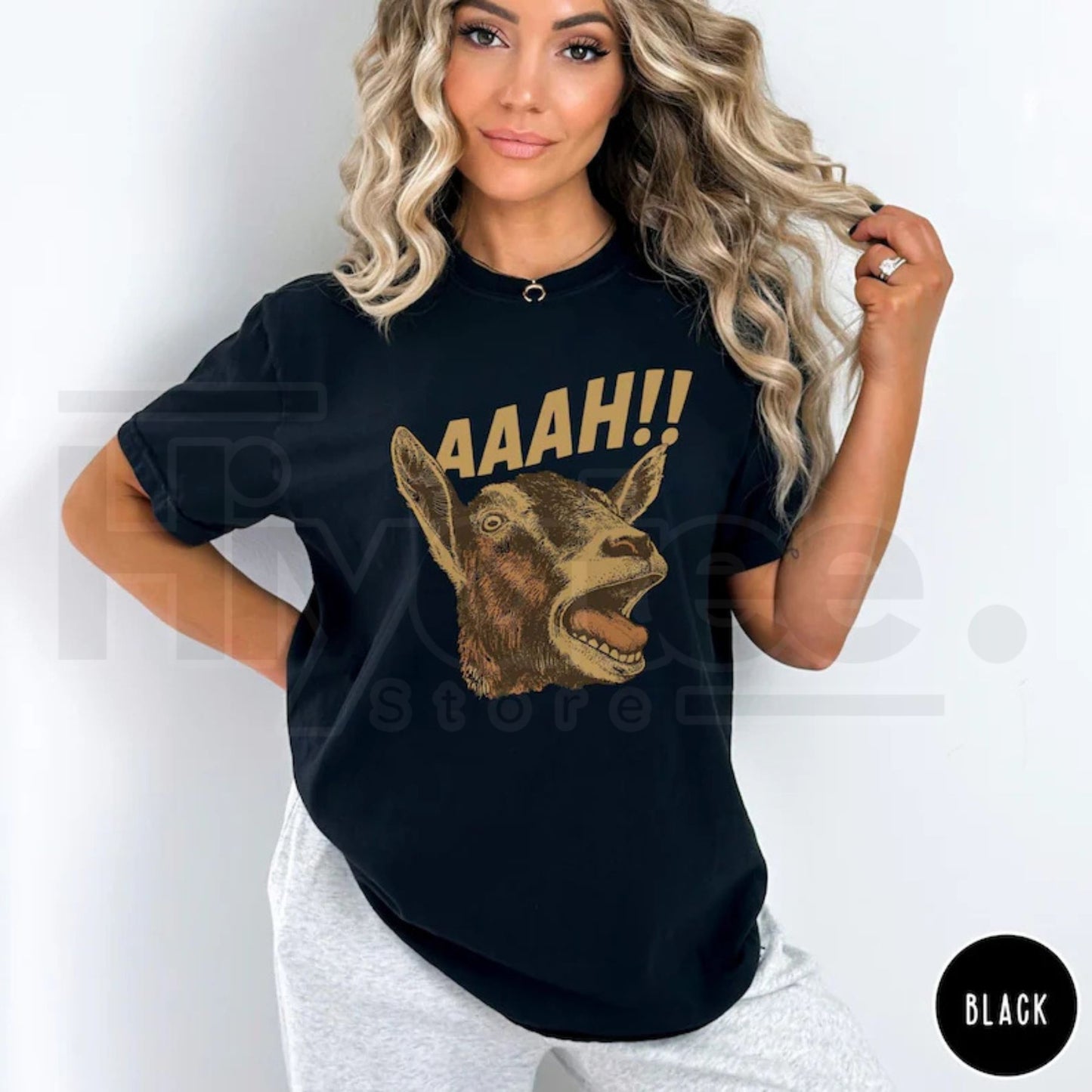 Funny Goat Halloween Shirt Meme Farm Animal Humor Comfort Colors Tee - Hiyatee