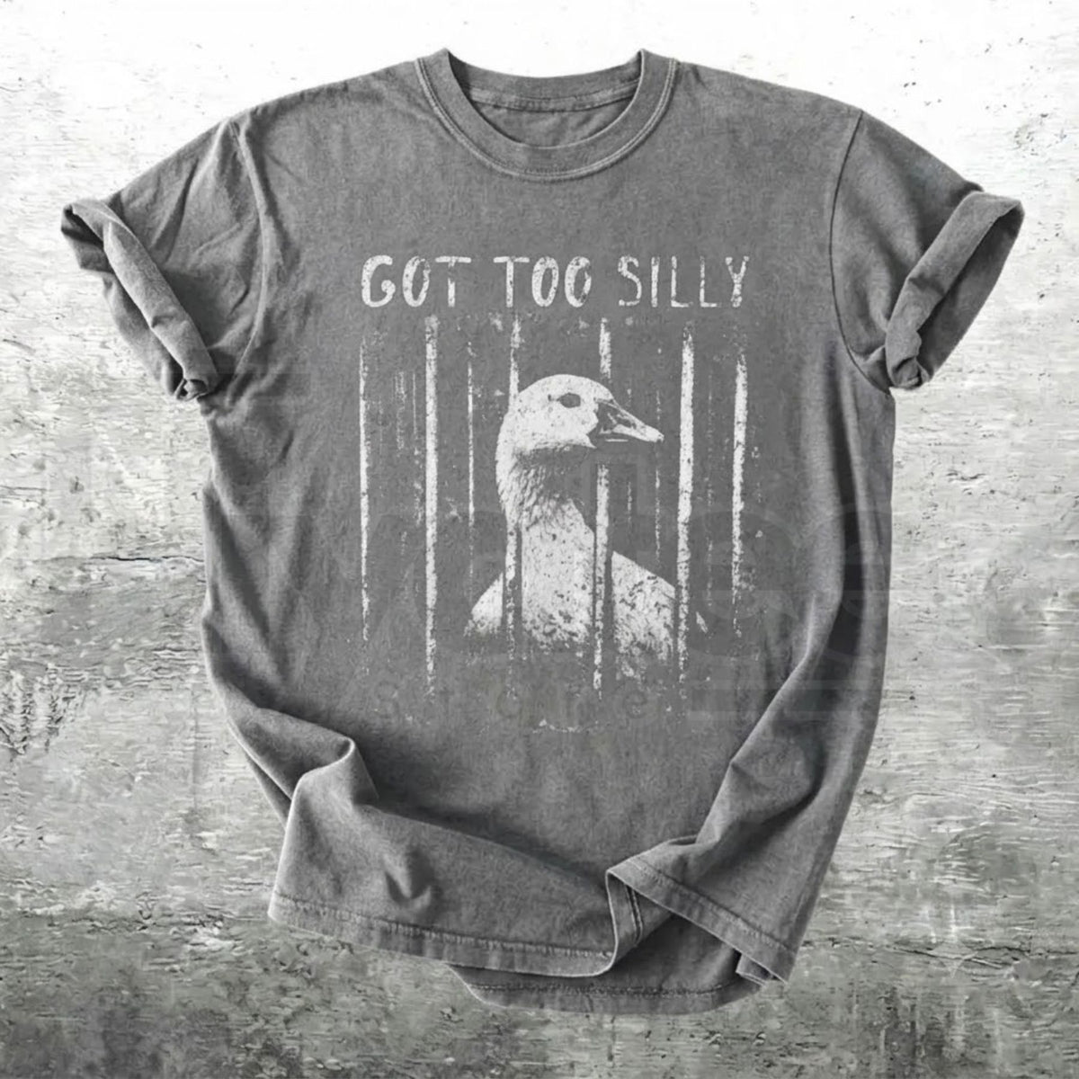 Funny Goose Meme T-Shirt – Got Too Silly Oversized Graphic Tee - Hiyatee