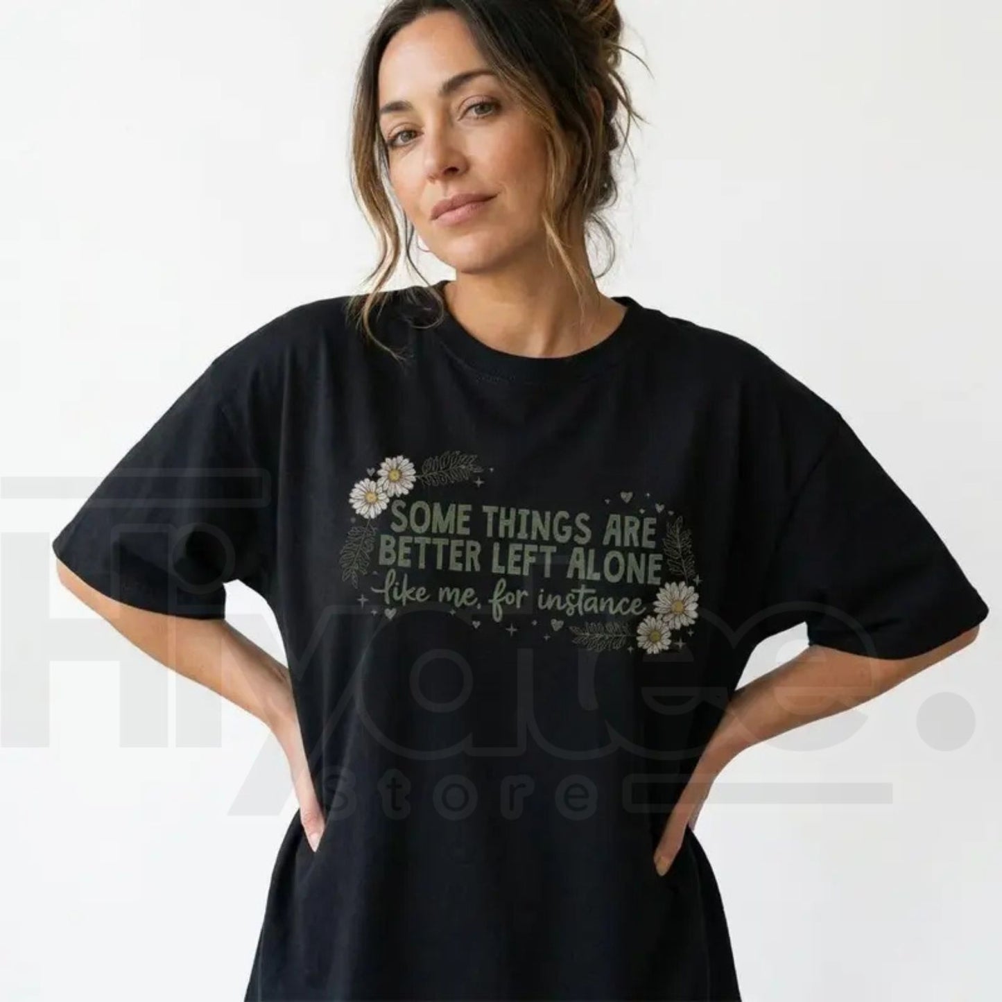Funny Introvert Shirt Women Plus Size – Sarcastic Floral Graphic Tee - Hiyatee