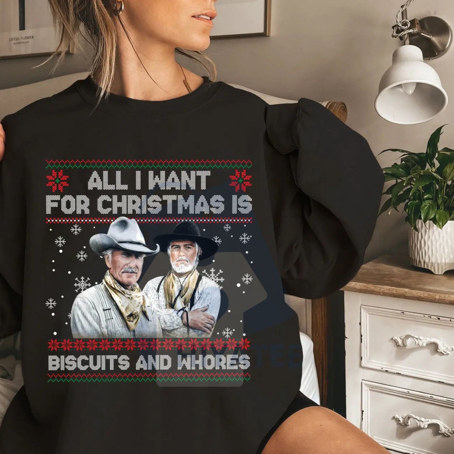 Funny Movie Quote Ugly Christmas Sweatshirt: Humorous Western Movie Shirt, Classic Film Quote Pullover, Unisex Christmas Gift - Hiyatee