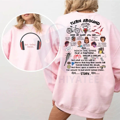 Funny Not Today Vecna Shirt: Never Ending Story 2 Sides Sweatshirt, Christmas Things Sweater, Retro Graphic Crewneck, Stranger Fan Gift - Hiyatee