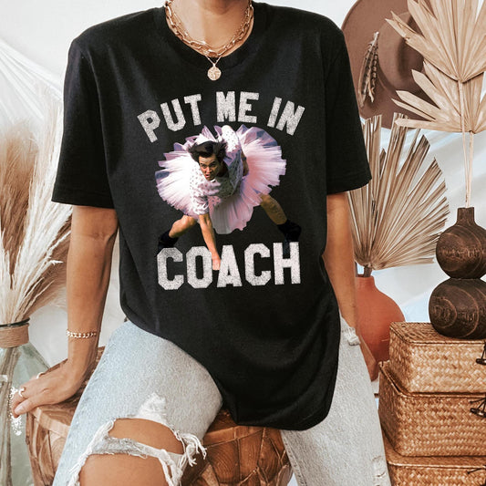 Funny Put Me in Coach Jim Carey T-shirt - Unique & Hilarious Design for Fans
