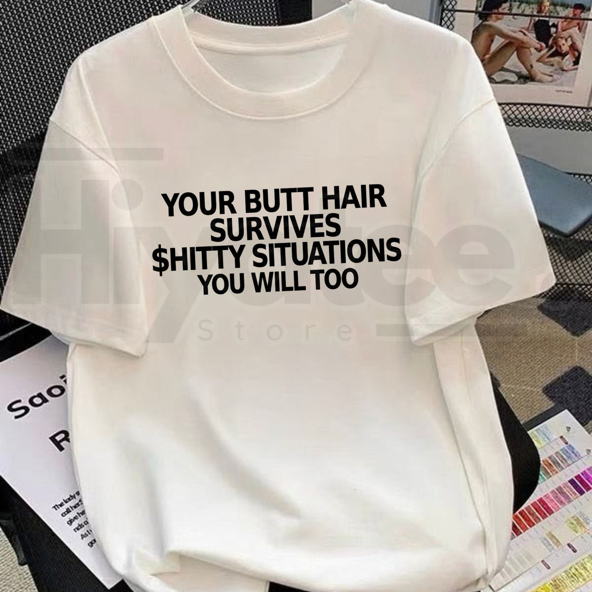 Funny Surviving Quote T-Shirt – Sarcastic Typography Tee - Hiyatee