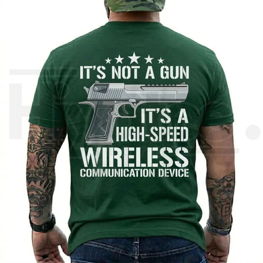 Funny Tactical Graphic T-Shirt – High-Speed Wireless Communication Tee - Hiyatee