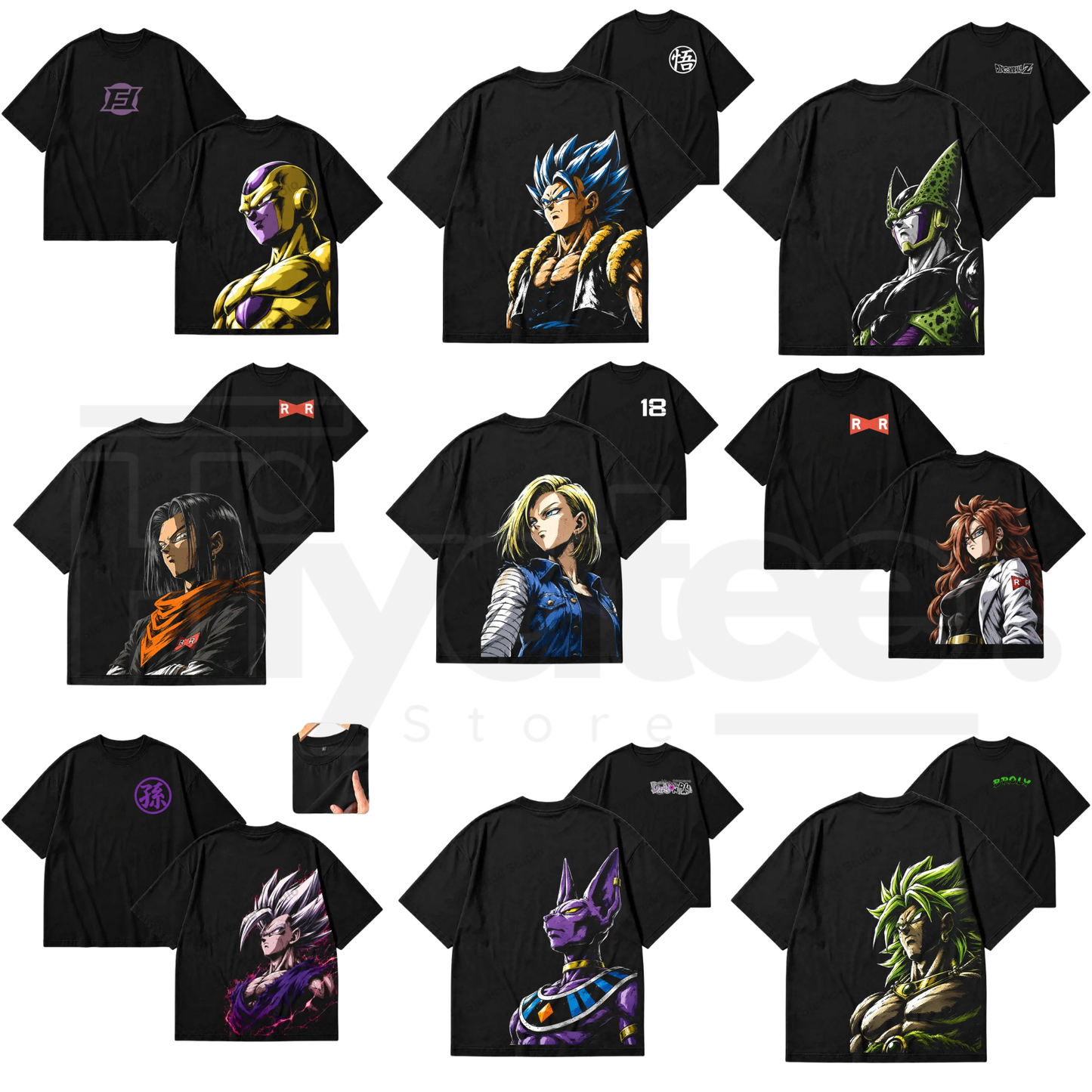 "GAZE" Series Anime 90s Graphic Tee – Retro Anime US Regular Fit Streetwear T-Shirt - Hiyatee