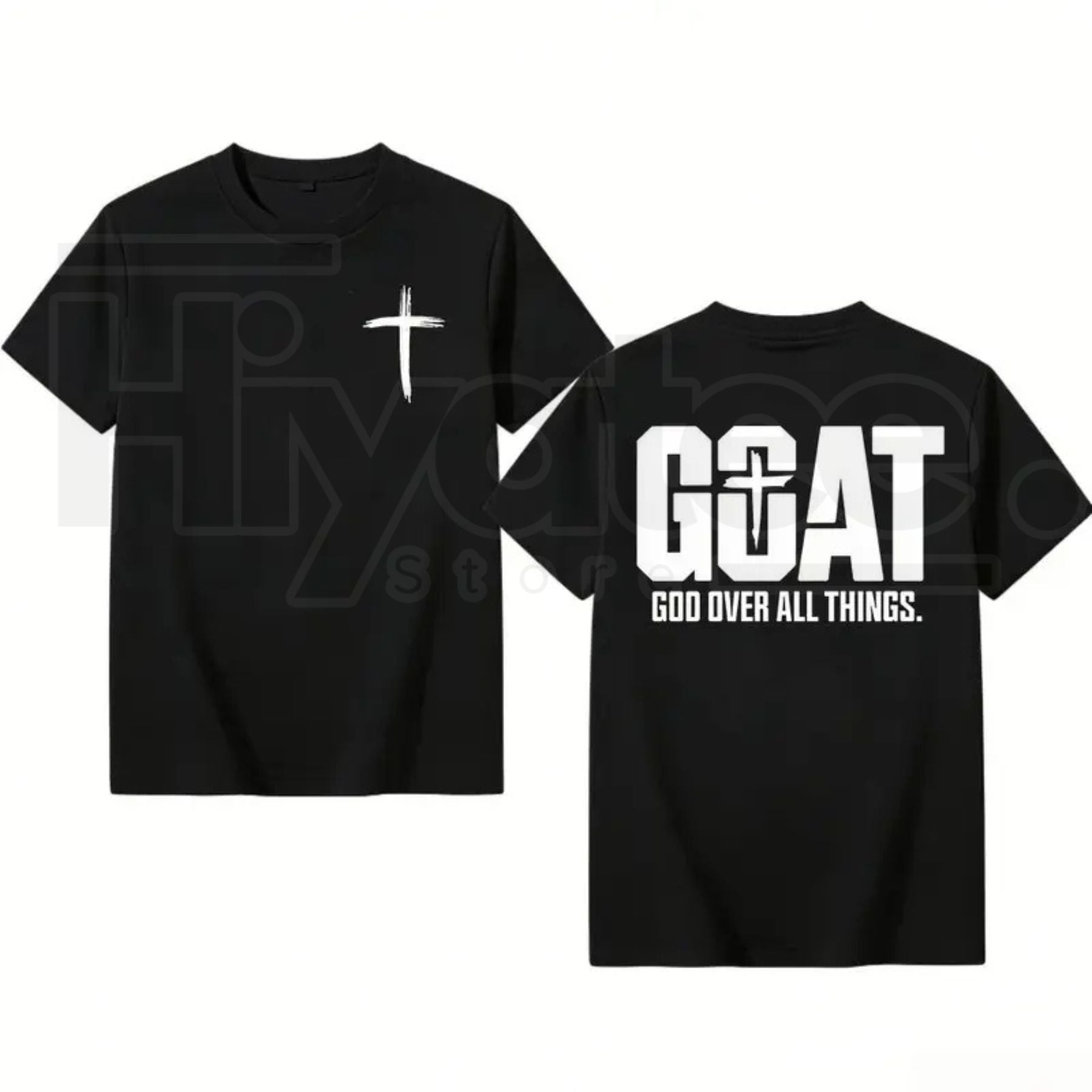 GOAT God Over All Things T-Shirt – Christian Faith Jesus Graphic Tee - Hiyatee
