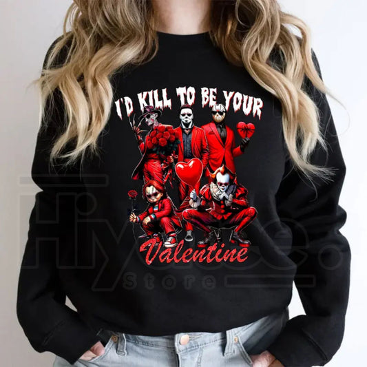 Galentine's Gang Sweatshirt: Retro Valentine’s Day Movies Graphic Tee - Hiyatee
