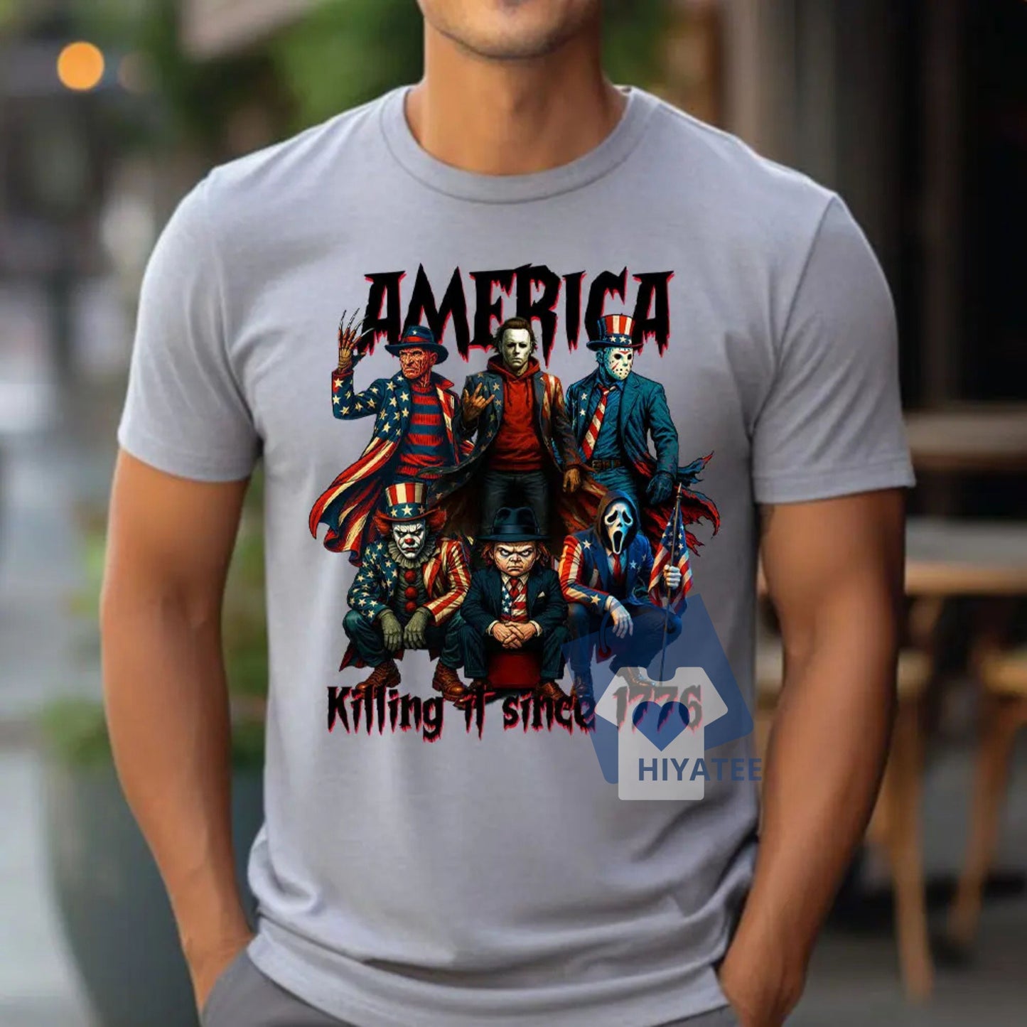 Gangster Killer America T-Shirt – “Killin’ It Since 1776” Fourth of July Tee-Hiyatee