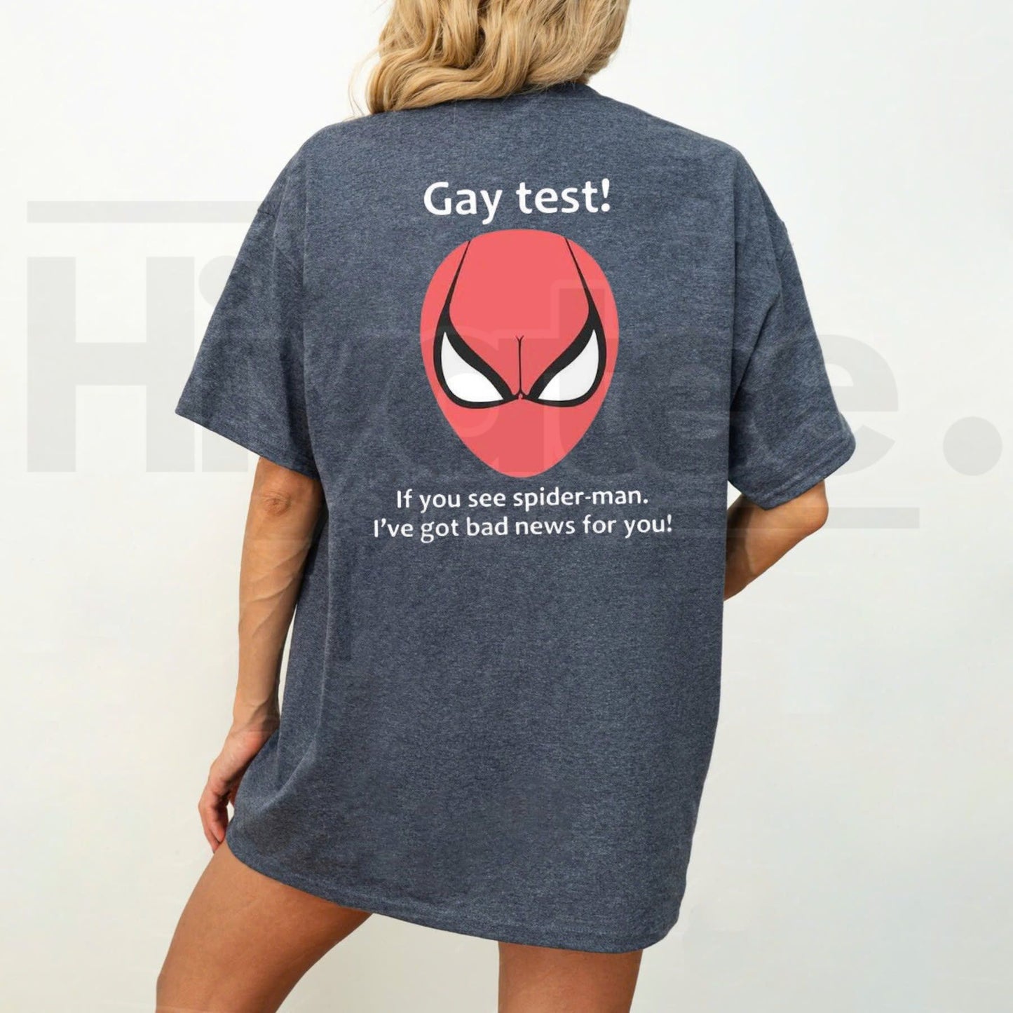 Gay Test Spiderman Meme T-Shirt – Funny Internet Illusion Graphic Tee - Hiyatee