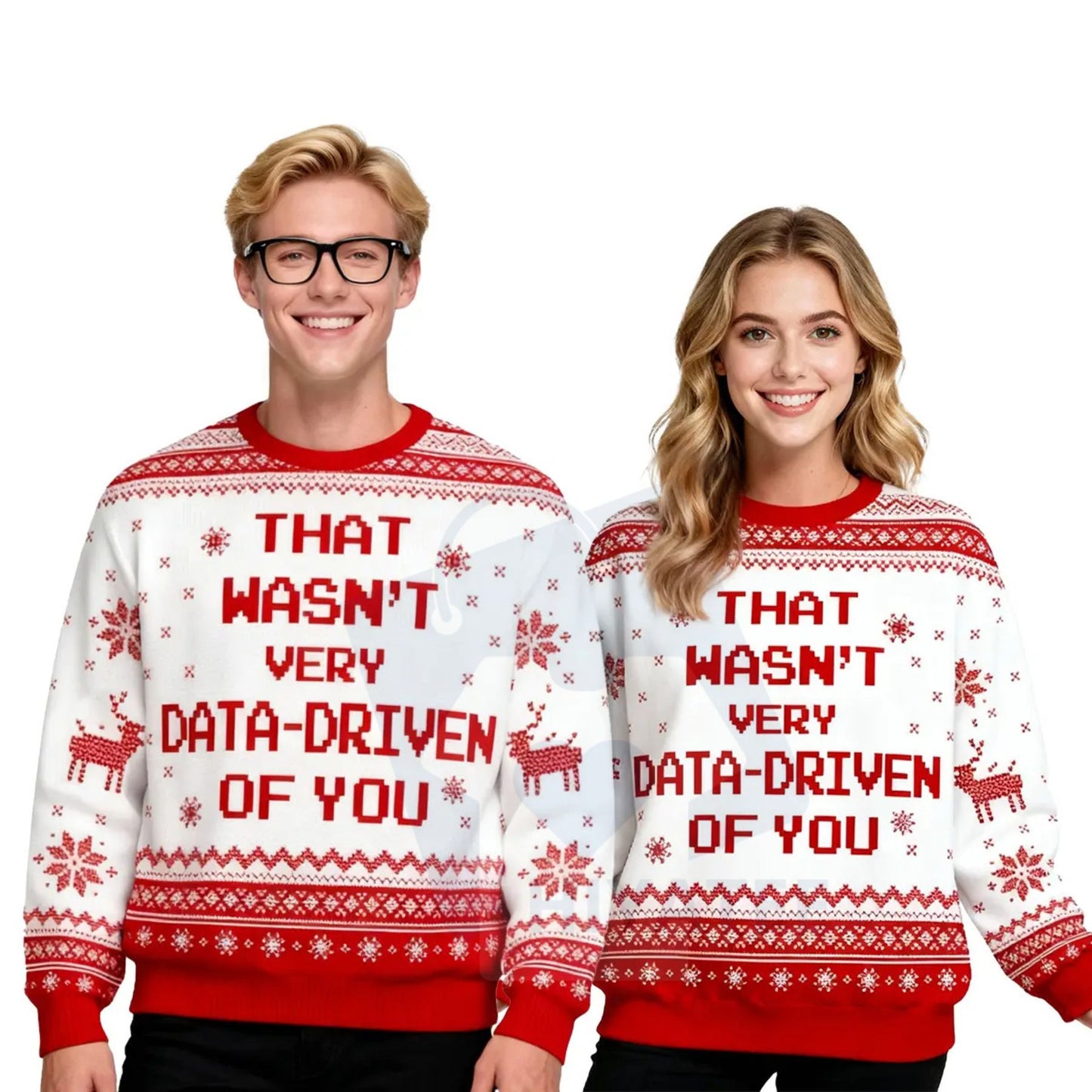 Geeksoutfit Geek Style Ugly Christmas Sweater – Crew Neck Long Sleeve Knit - Hiyatee