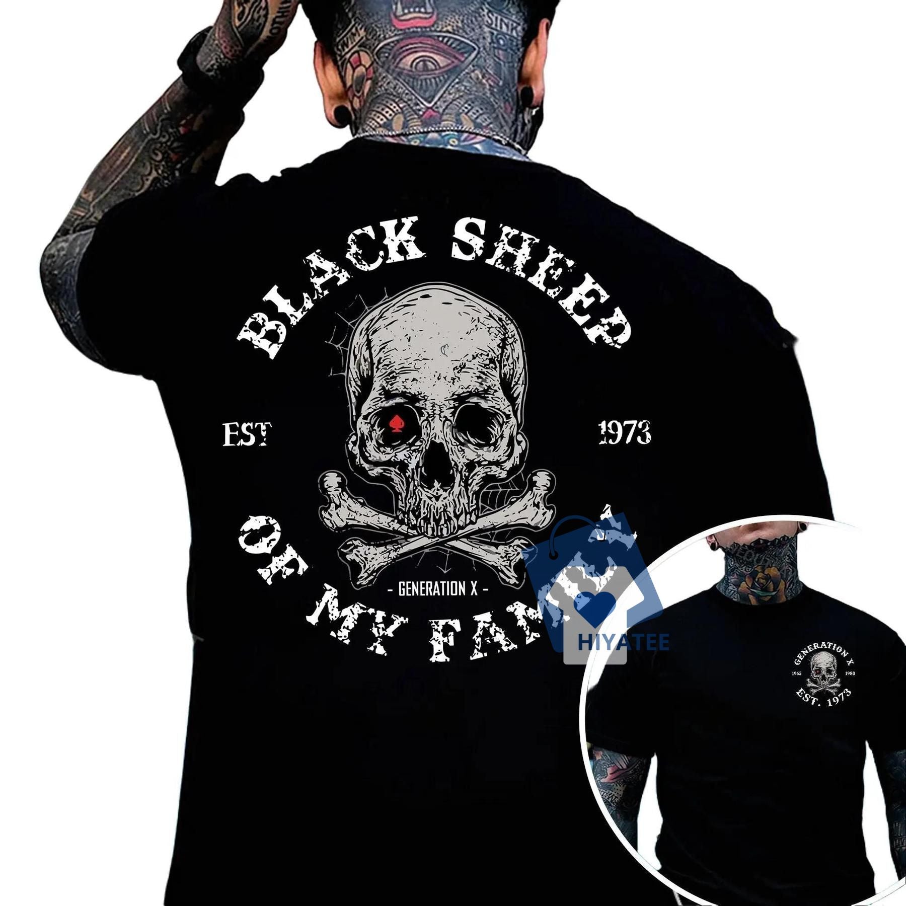 Generation X Custom Year T-Shirt Bold Badass Style Gen X FAFOT Cotton Tee for Men and Women-Hiyatee