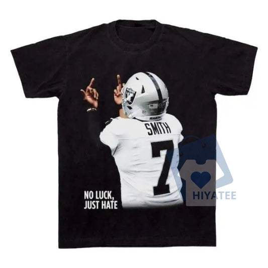 Geno Smith "No Luck Just Hate" T-Shirt – Football Graphic Tee, Unisex Bootleg Style - Hiyatee