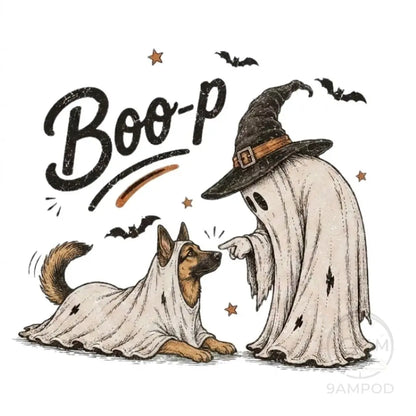Funny Halloween Dog Mom Boo-p Ghost Dog Comfort Colors Tee