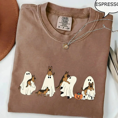 Comfort Colors Custom Dog Halloween Shirt Ghost Boba Tea Funny Dog Gift Tee