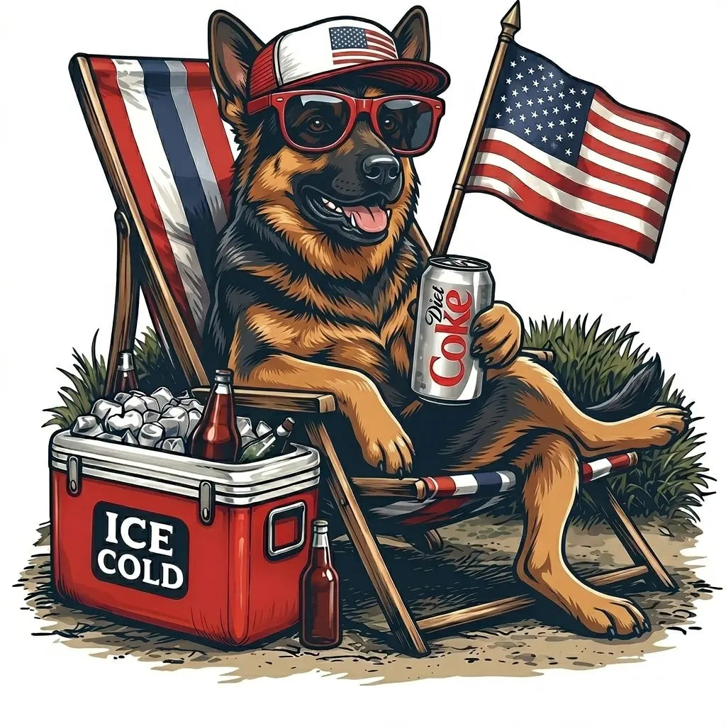 Comfort Colors® Funny 4th of July Dog Shirt – Retro Labrador Diet Coke Patriotic Tee