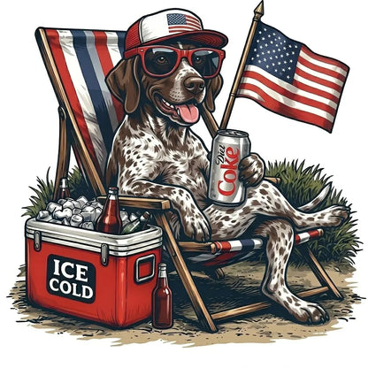 Comfort Colors® Funny 4th of July Dog Shirt – Retro Labrador Diet Coke Patriotic Tee