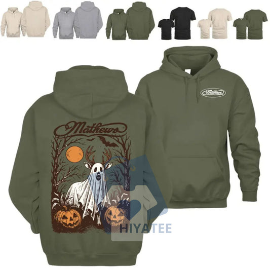 Ghost Deer Halloween Hoodie – Hunting Graphic Sweatshirt, Spooky Hunting Style, Unisex Hunting Gear - Hiyatee