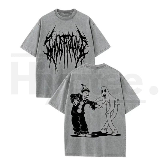 Ghostemane Spooky Halloween Graphic Washed Tee - Hiyatee