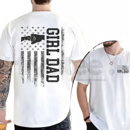 "Girl Dad Club" Shirt – Cute Girl Dad Pregnancy Announcement Tee - Hiyatee