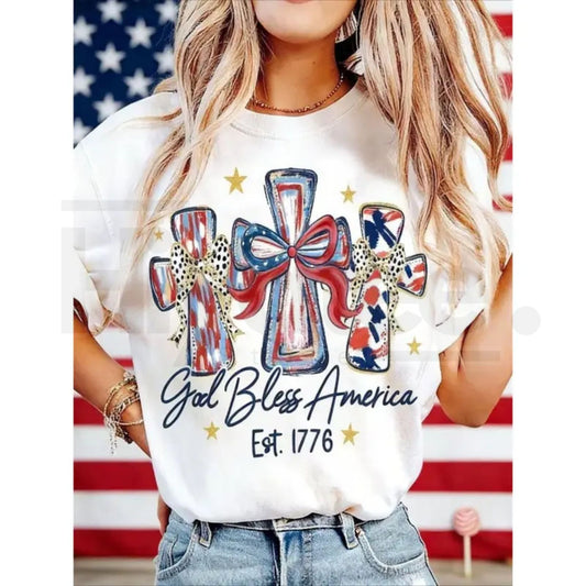 "God Bless America" – USA 250th Anniversary Commemorative Top - Hiyatee