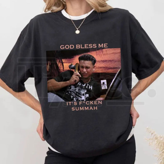 "God Bless Me It’s Summah" – Iconic Reality Shore TV Graphic Top - Hiyatee