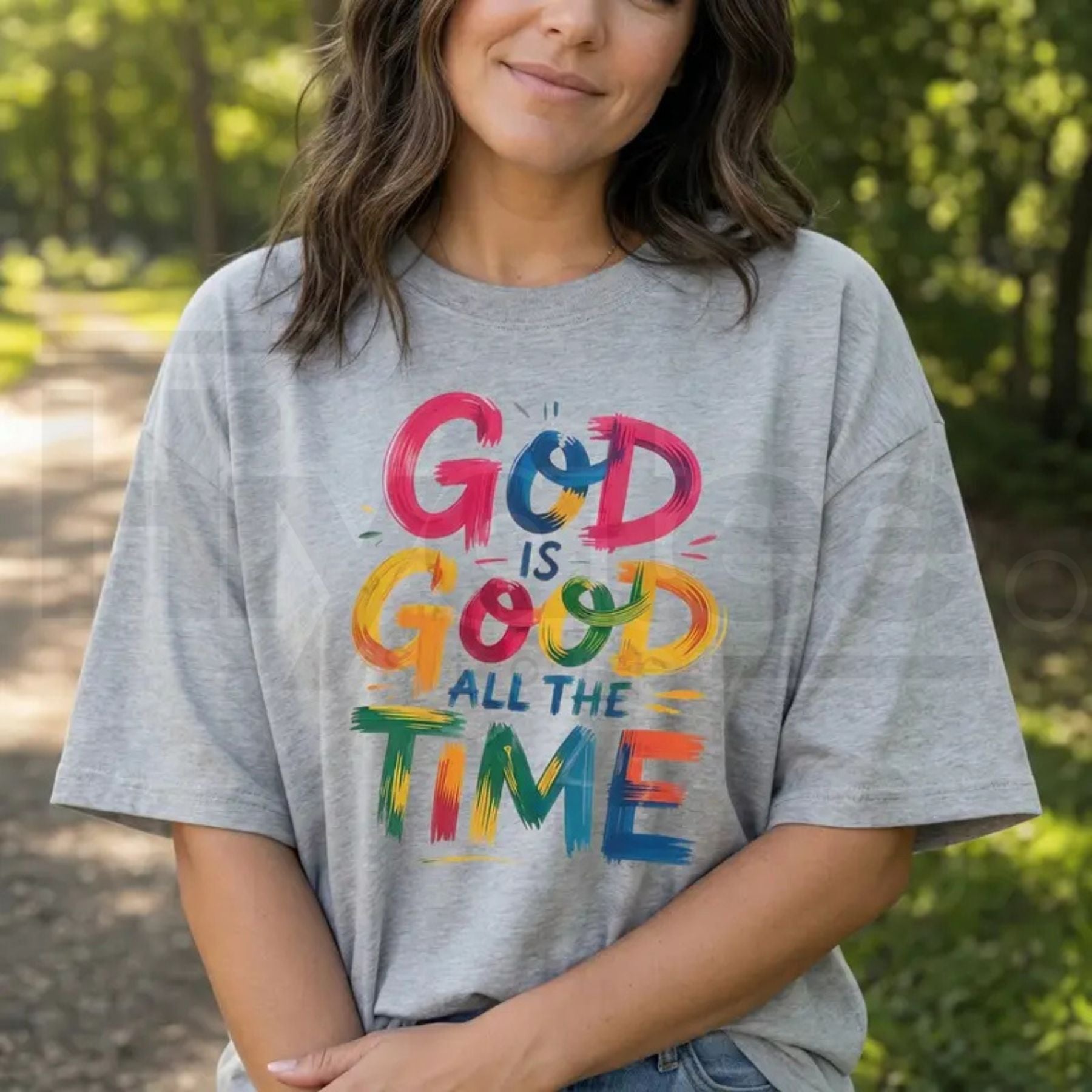 God Is Good All The Time Women's Plus Size T-Shirt – Inspirational Christian Graphic Tee - Hiyatee