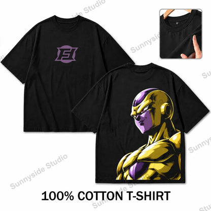 "GAZE" Series Anime 90s Graphic Tee – Retro Anime US Regular Fit Streetwear T-Shirt
