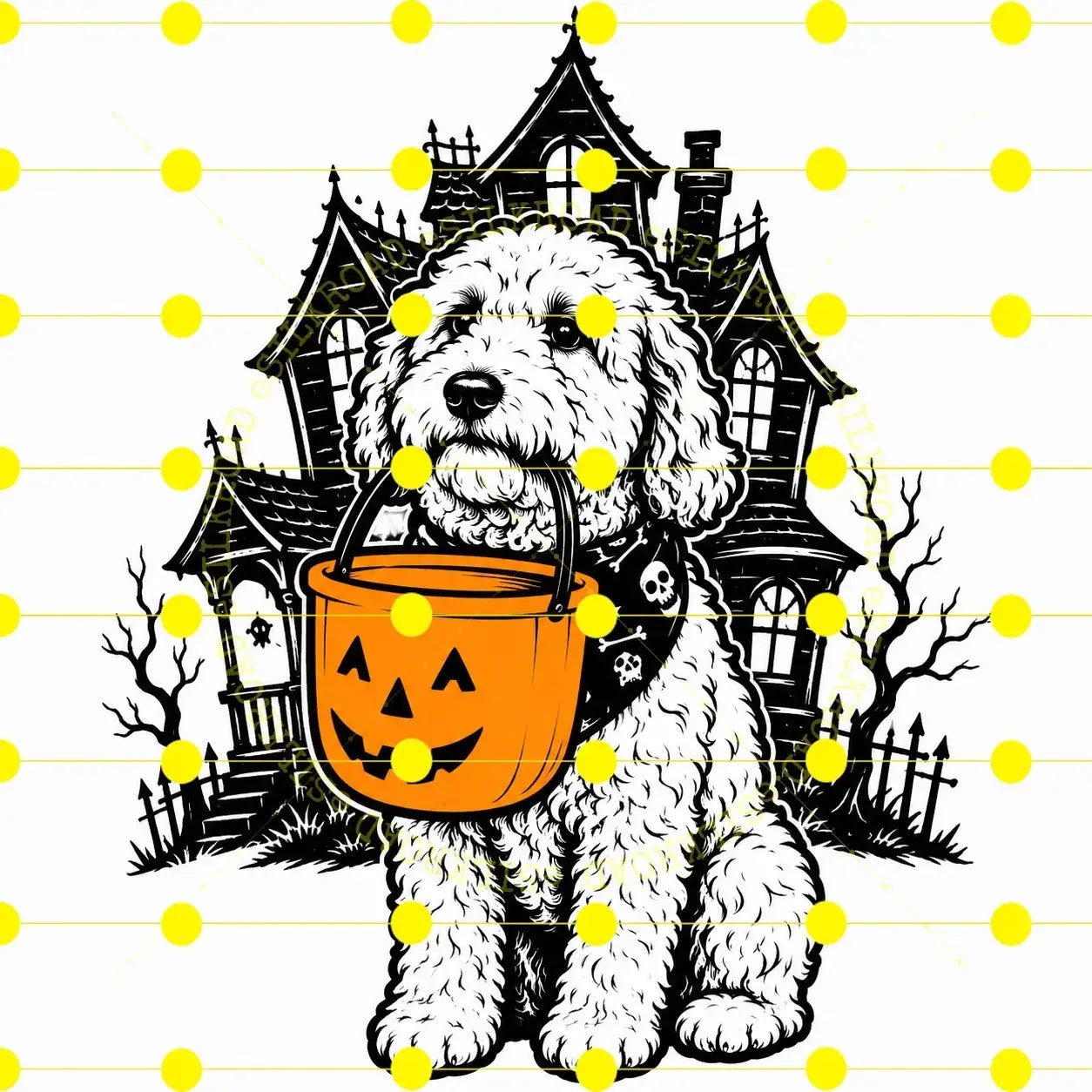 Comfort Colors 50 Dog Breeds Halloween T-Shirt Moss Pumpkin Candy Bucket Tee