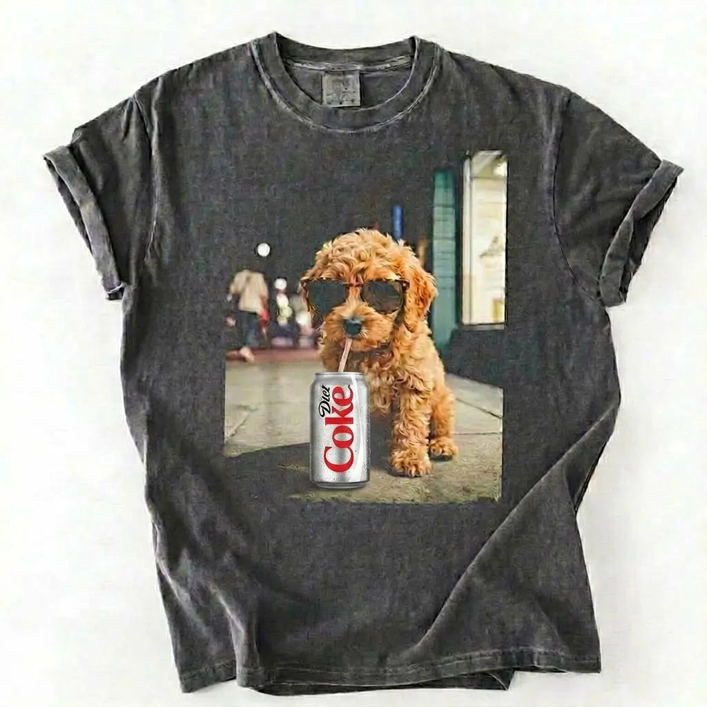 Comfort Colors Dog & Diet Coke Shirt – Funny Custom Dog Breed Tee
