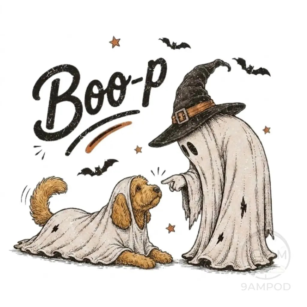Funny Halloween Dog Mom Boo-p Ghost Dog Comfort Colors Tee