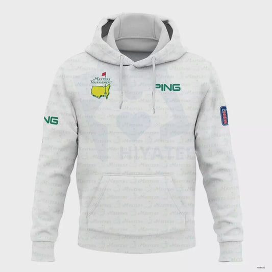 Golf Masters Tournament Hoodie – Classic White & Green Golf Pattern, Timeless Sports Graphic Shirt, Unisex Golf Fashion Apparel - Hiyatee