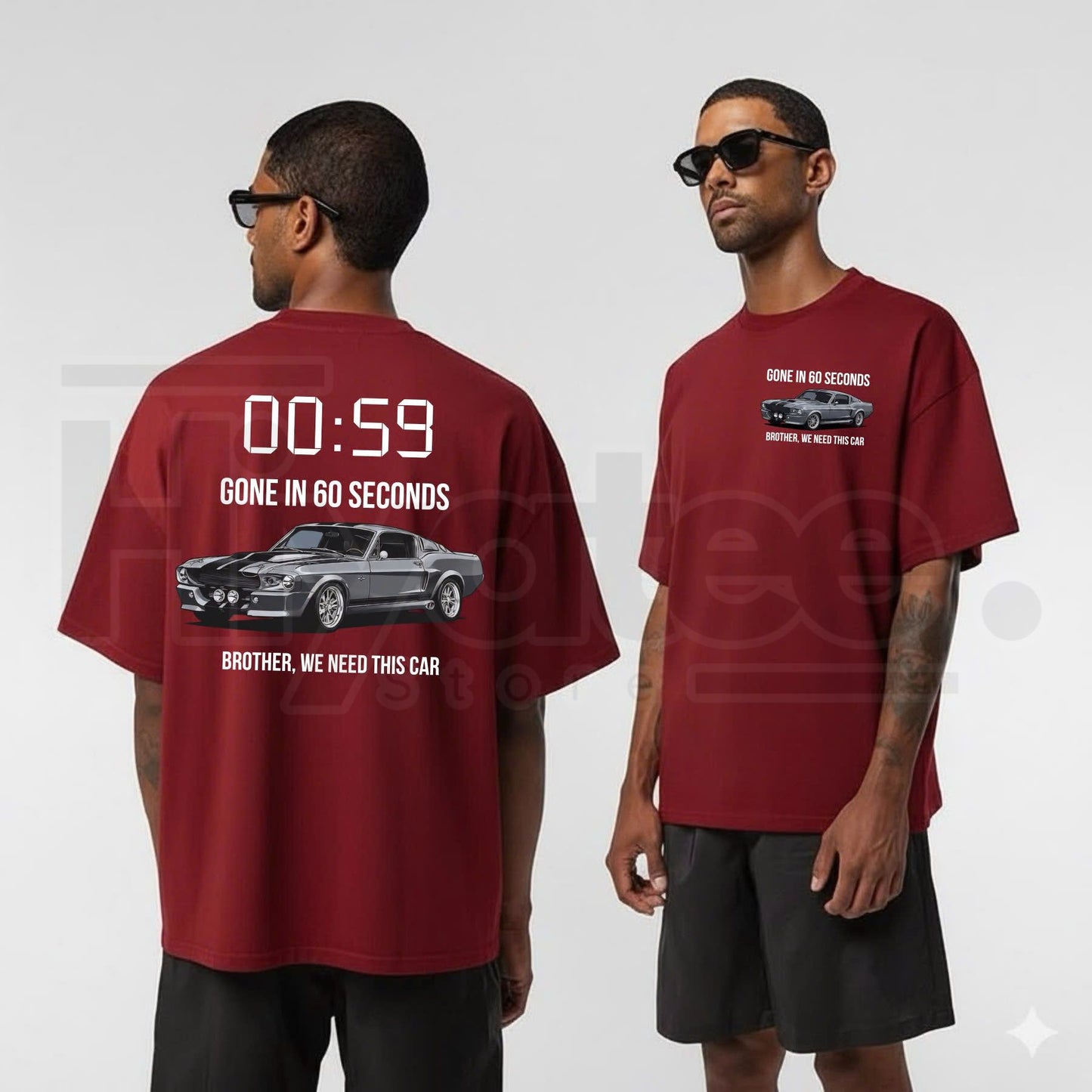 Gone In 60 Seconds T-Shirt – Eleanor Mustang Vintage Action Movie Graphic Tee - Hiyatee